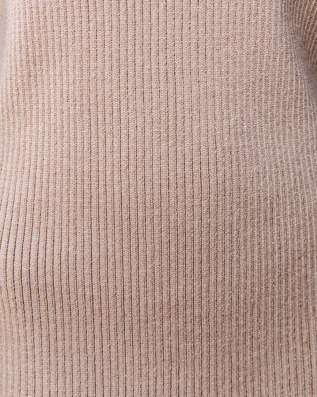 Anastasia Mock Neck Knit Sweater Dress - Taupe