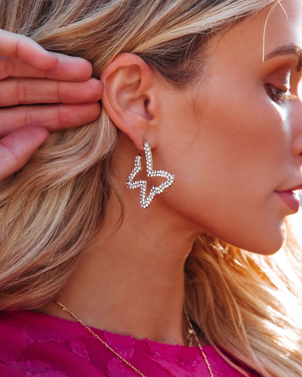 Monarch Pave Hoops