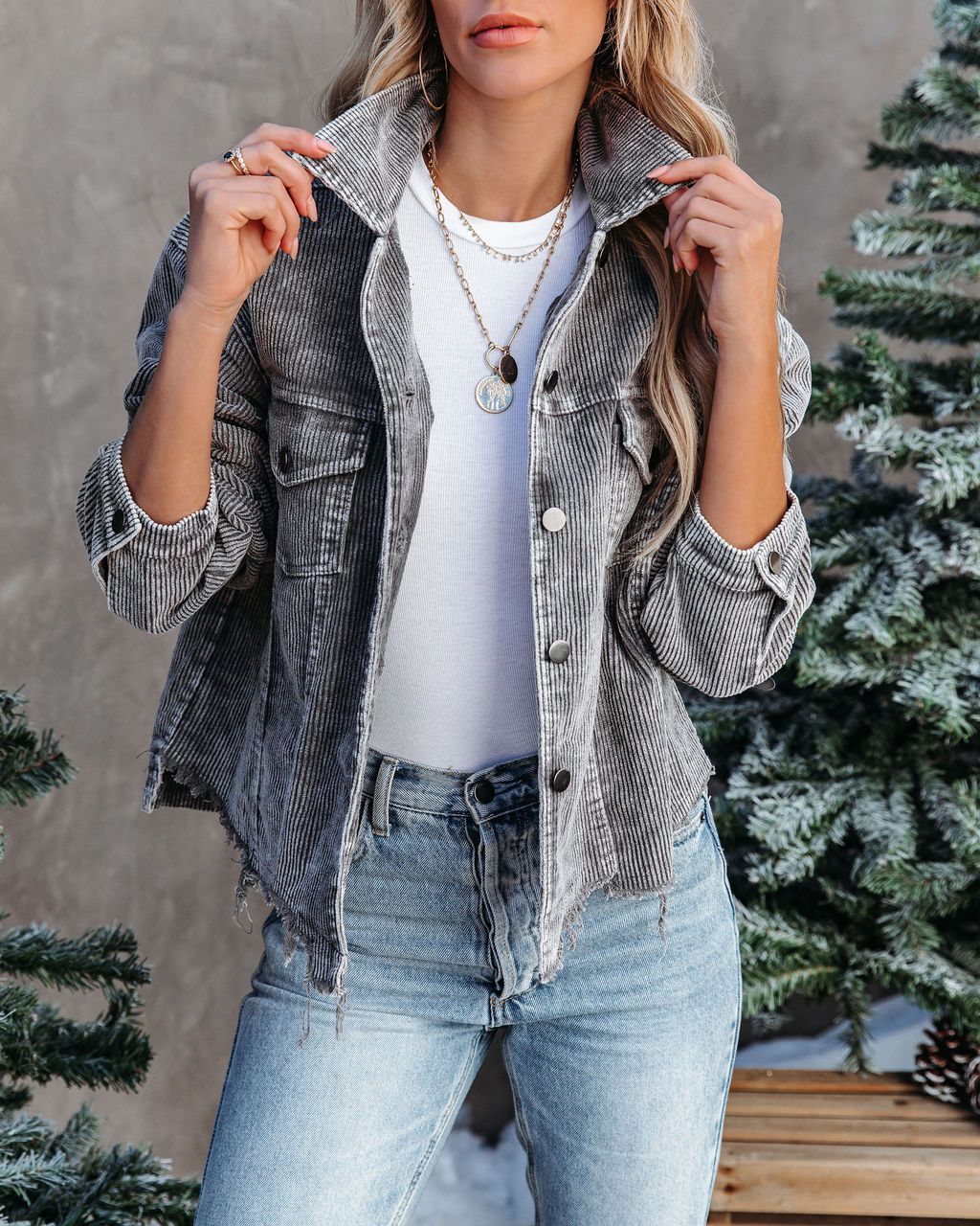 Paddington Distressed Cotton Corduroy Jacket